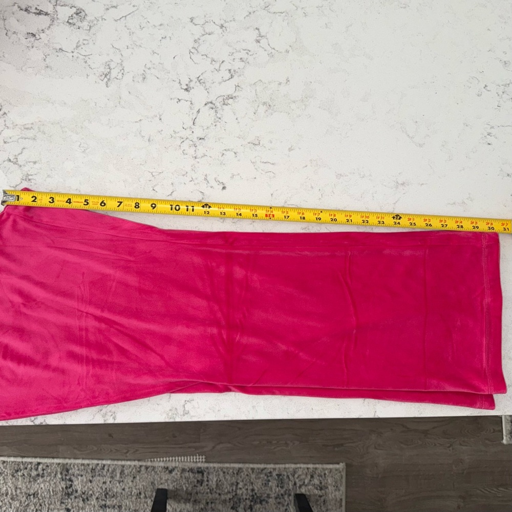NWOT-Juicy Couture Pink Classic Velour Pant Women’s XL - Picture 8 of 10